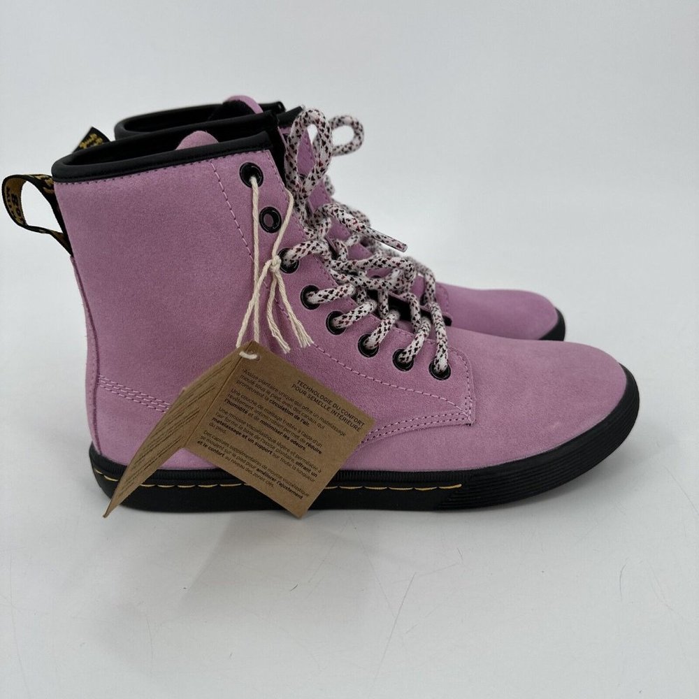 Dr Martens Women's Boots Suede Pink Lavender Sheridan Hi Size US 7 NEW w/ Tags - Picture 8 of 12